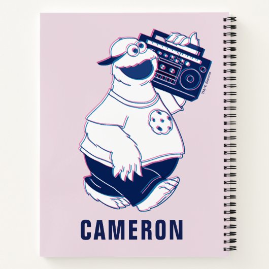 Cookie Monster | Jamming mit der Boom Box Notizblock (Rückseite)