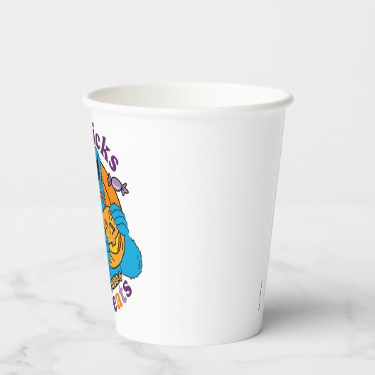 Cookie Monster | Keine Tricks nur Leckereien Pappbecher (Rückseite)