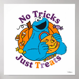 Cookie Monster Keine Tricks nur Leckereien Poster