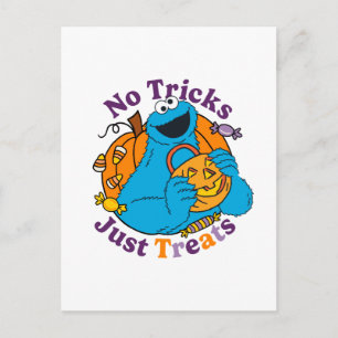 Cookie Monster Keine Tricks nur Leckereien Postkarte
