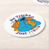 Cookie Monster | Keine Tricks nur Leckereien Runder Pappuntersetzer (Angewinkelt)