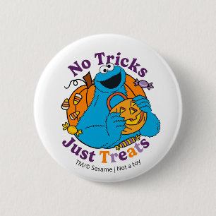 Cookie Monster Keine Tricks, nur Leckerlis Button
