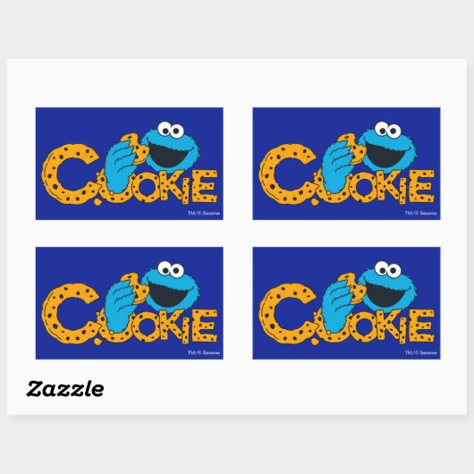 Cookie Monster | Keks! Rechteckiger Aufkleber (Blatt)