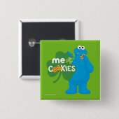 Cookie Monster | Kleeblatt Liebe Button (Vorne & Hinten)