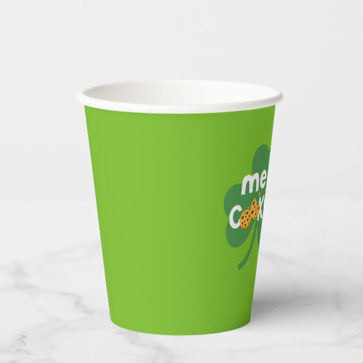 Cookie Monster | Kleeblatt Liebe Pappbecher (Vorderseite)