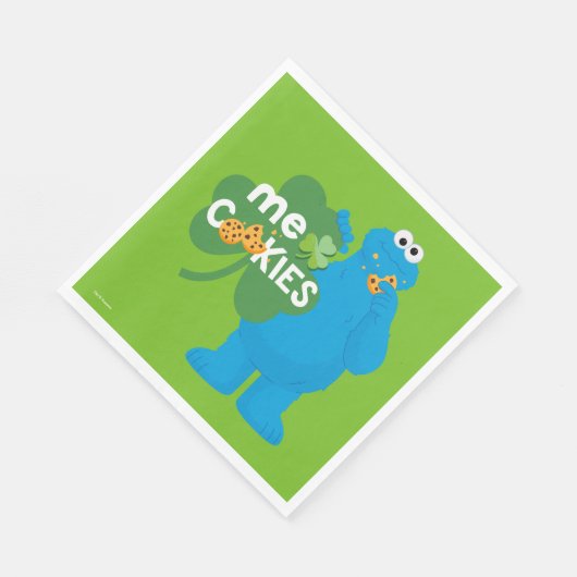 Cookie Monster | Kleeblatt Liebe Serviette (Ecke)