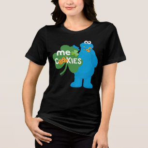 Cookie Monster   Kleeblatt Liebe Tri-Blend Shirt