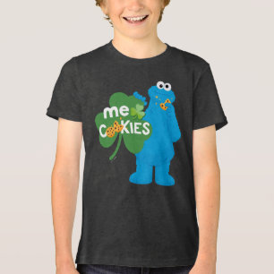 Cookie Monster   Kleeblatt Liebe Tri-Blend Shirt