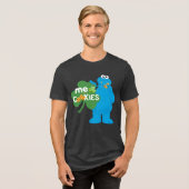 Cookie Monster | Kleeblatt Liebe Tri-Blend Shirt (Vorderseite voll)