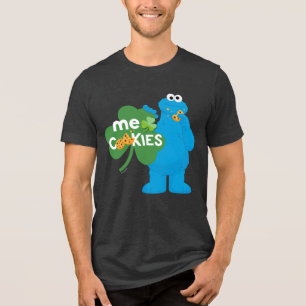 Cookie Monster   Kleeblatt Liebe Tri-Blend Shirt