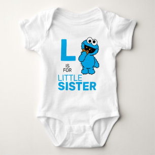 Cookie Monster   L ist für Little Sister Baby Strampler