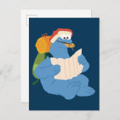 Cookie Monster Lesen einer Karte (Vorne/Hinten)