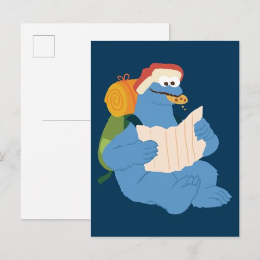 Cookie Monster Lesen einer Karte (Vorne/Hinten)