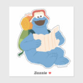 Cookie Monster Lesen einer Karte Aufkleber (Blatt)