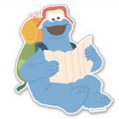 Cookie Monster Lesen einer Karte Aufkleber (Vorderseite)