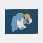 Cookie Monster Lesen einer Karte Fleecedecke (Vorderseite (Horizontal))