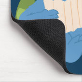 Cookie Monster Lesen einer Karte | Name hinzufügen Mousepad (Ecke)