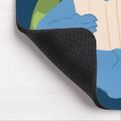 Cookie Monster Lesen einer Karte | Name hinzufügen Mousepad (Ecke)