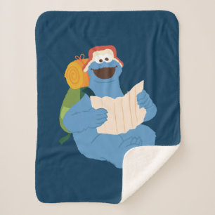 Cookie Monster Lesen einer Karte Sherpadecke