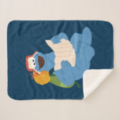 Cookie Monster Lesen einer Karte Sherpadecke (Vorderseite (Horizontal))