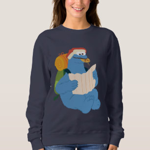 Cookie Monster Lesen einer Karte Sweatshirt