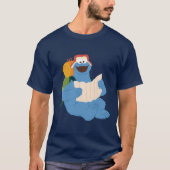 Cookie Monster Lesen einer Karte T-Shirt (Vorderseite)