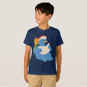 Cookie Monster Lesen einer Karte T-Shirt (Vorne ganz)