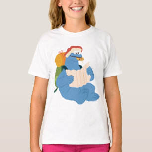 Cookie Monster Lesen einer Karte T-Shirt