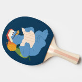 Cookie Monster Lesen einer Karte Tischtennis Schläger (Seitenansicht)
