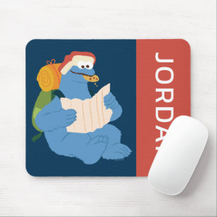 Cookie Monster liest eine Karte   Füge Deinen Name Mousepad
