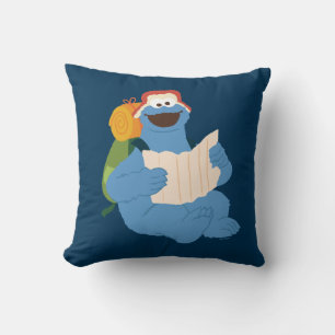 Cookie Monster liest eine Karte Kissen