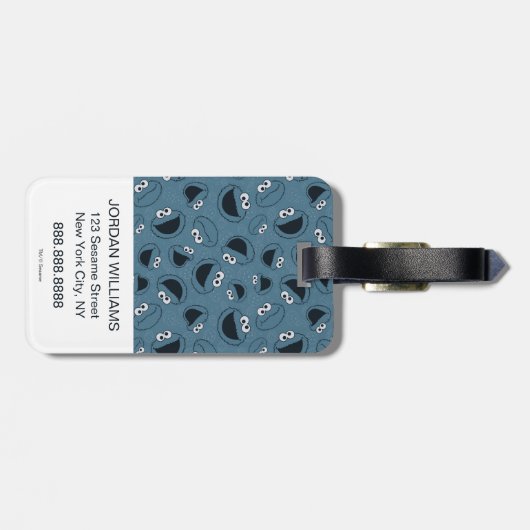 Cookie Monster | Me Hunger Muster Gepäckanhänger (Rückseite horizontal)