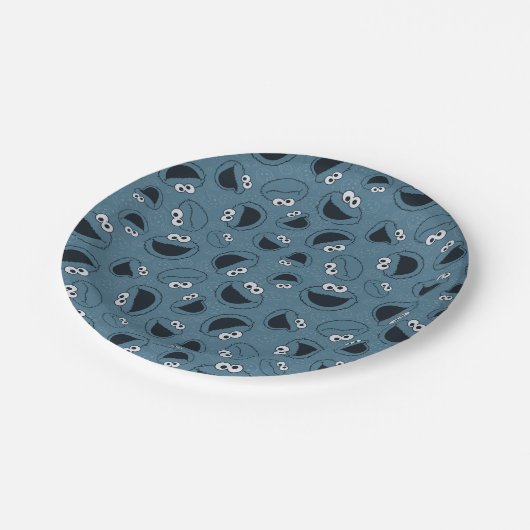 Cookie Monster | Me Hunger Muster Pappteller (Schrägansicht)