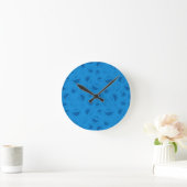 Cookie Monster | Me Phantastisch Blue Pattern Runde Wanduhr (Zuhause)