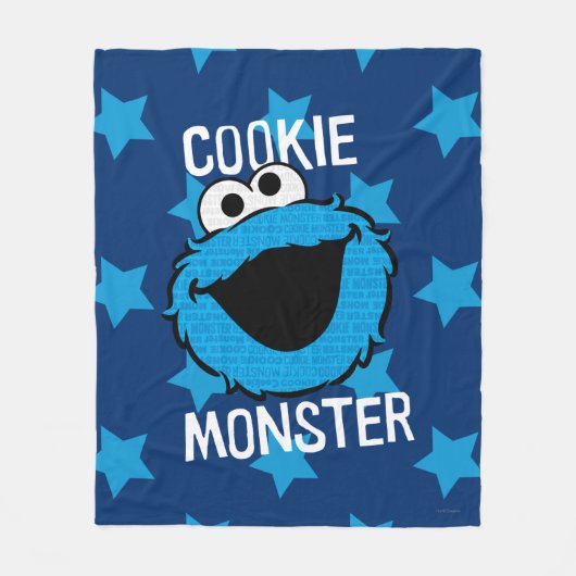 Cookie Monster-Muster Fleecedecke (Vorderseite)