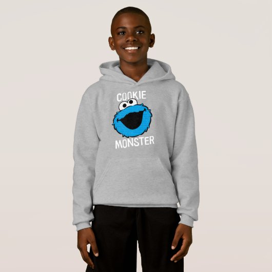 Cookie Monster-Muster Hoodie (Vorne ganz)