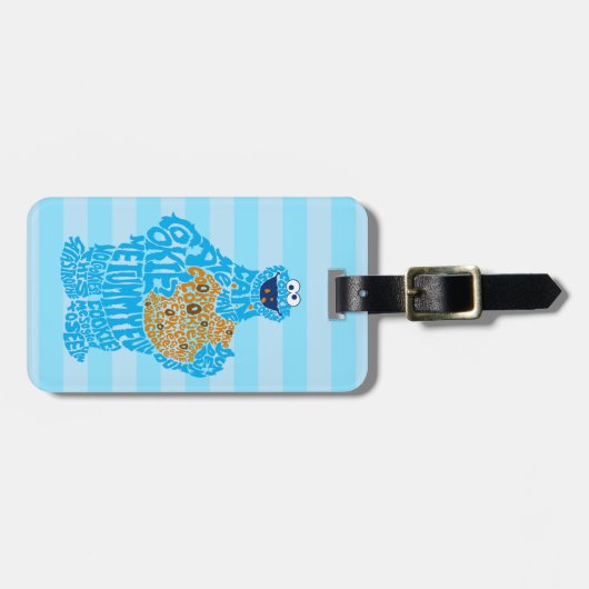 Cookie Monster Musterfilter Gepäckanhänger (Vorderseite horizontal)