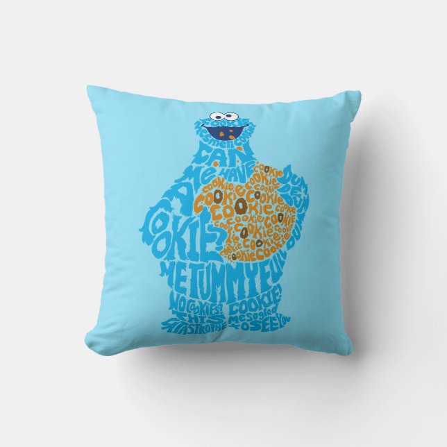 Cookie-Monster-Musterfüllung Kissen (Vorderseite)
