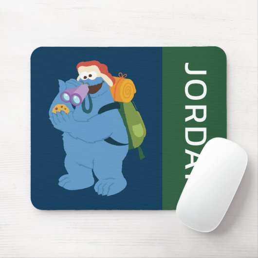 Cookie Monster | Name hinzufügen Mousepad (Mit Mouse)