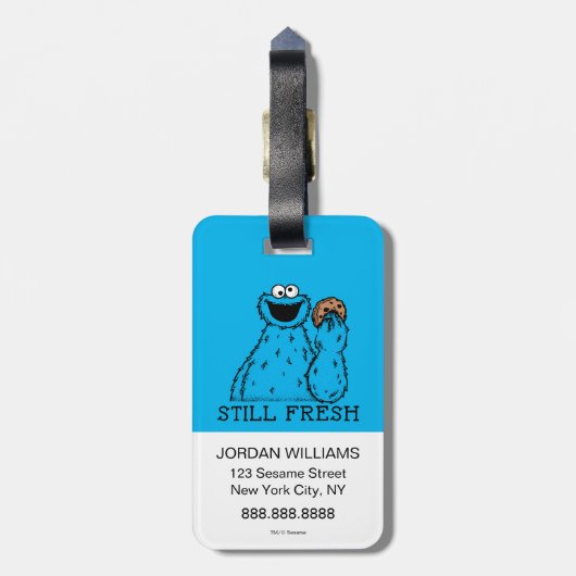 Cookie Monster | Noch frisch Gepäckanhänger (Rückseite vertikal)