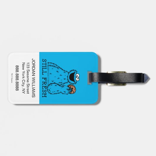 Cookie Monster | Noch frisch Gepäckanhänger (Rückseite horizontal)