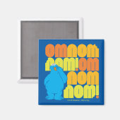 Cookie Monster Nom Nom Muster Magnet (Vorderseite/Rückseite)