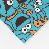 Cookie Monster | Nom Nom Nom Muster Fleecedecke (Ecke)