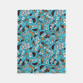 Cookie Monster | Nom Nom Nom Muster Fleecedecke (Vorderseite)