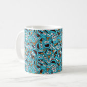 Cookie Monster | Nom Nom Nom Muster Kaffeetasse (Vorderseite Links)