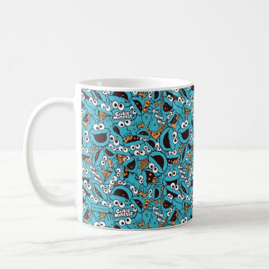 Cookie Monster | Nom Nom Nom Muster Kaffeetasse (Links)