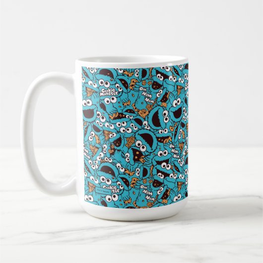 Cookie Monster | Nom Nom Nom Muster Kaffeetasse (Links)