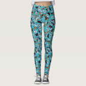 Cookie Monster | Nom Nom Nom Muster Leggings (Vorderseite)