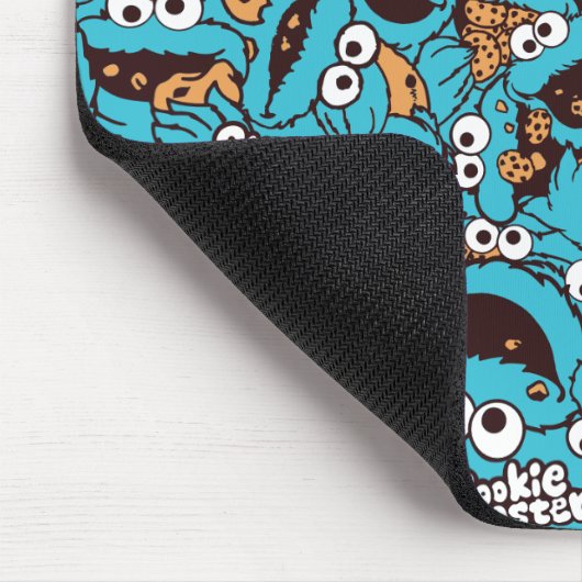 Cookie Monster | Nom Nom Nom Muster Mousepad (Ecke)