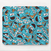 Cookie Monster | Nom Nom Nom Muster Mousepad (Vorne)